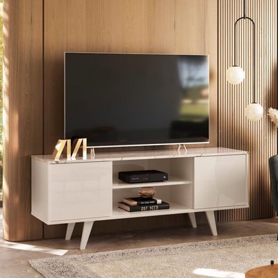 Rack Para Tvs Até 55 Polegadas Tibet Calacata Off-white