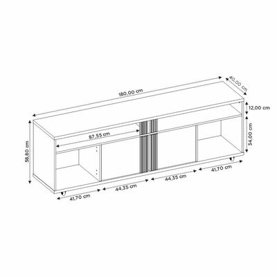 Rack Para Sala Tv Até 70" Nt1290 Freijó Trend Com Off White Tx Notável Móveis