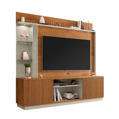 Home Com Prateleria Hamburgo Naturalle Off White Ripado