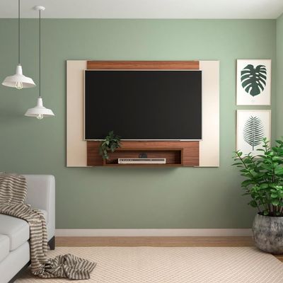 Painel Para Tv Até 47" Cine Cedro Artely Cedro/off White