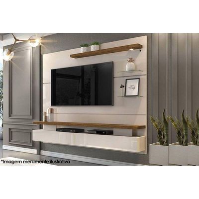 Painel Para Tv Greco Até 55 Polegadas Off White/demolição - Dj Móveis