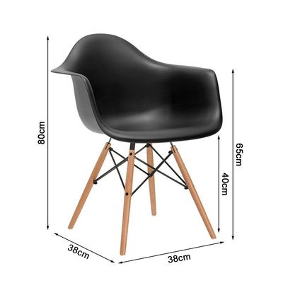 Mesa Jantar Industrial Quadrada Branca 90Cm Base V Ferro Preto Com 4 Poltronas Pretas M Cor: Branco