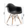 Mesa Jantar Industrial Quadrada 90Cm Amêndoa Base V Dourada C/4 Poltronas Daw Madeira Cor: Amendoa