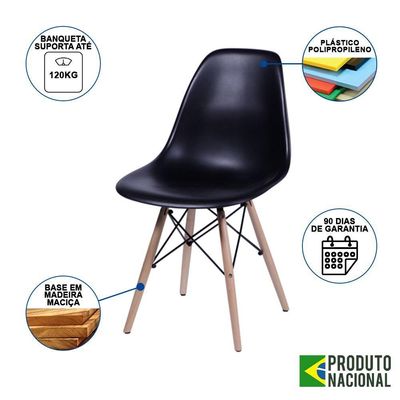 Mesa Jantar Industrial Quadrada 90Cm Amêndoa Base V Dourada C/4 Cadeiras Madeira Pret Cor: Amendoa