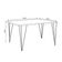 Conjunto De Mesa Clips De Ferro Preto Tampo Preto 120X75 4 Cadeiras Ferro Preta Assento Amarel