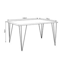 Conjunto De Mesa Clips De Ferro Preto Tampo Preto 135X75 6 Cadeiras Ferro Preta Assento Preto