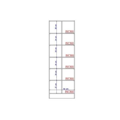 Armário Multiuso Casal 525 C/ 2 Portas Noce - Carraro
