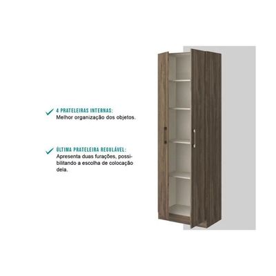 Armário Multiuso Lavanderia 626 C/ 2 Portas Branco - Carraro