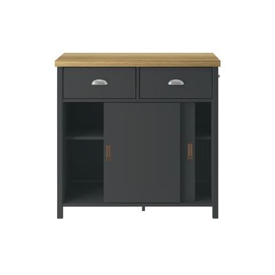 Aparador Buffet Ditália 2 Gavetas 2 Portas Ba-145 Preto
