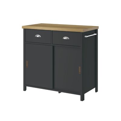 Aparador Buffet Ditália 2 Gavetas 2 Portas Ba-145 Preto