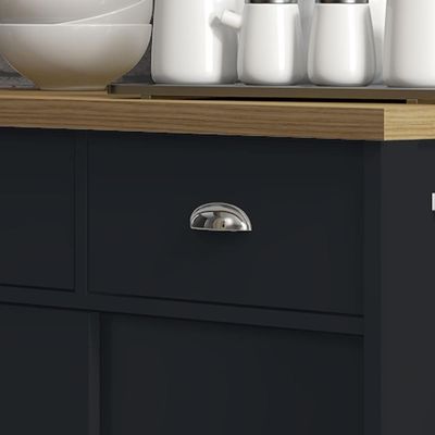 Aparador Buffet Ditália 2 Gavetas 2 Portas Ba-145 Preto