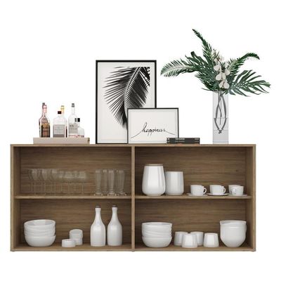 Aparador Buffet 4 Portas Viena V3604 Rustic/Preto