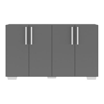 Aparador Buffet 4 Portas Multimóveis V3562 Rustic/preto