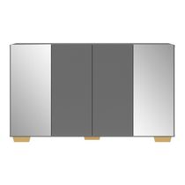 Aparador Buffet 4 Portas Multimóveis V3557 Rustic/Branco