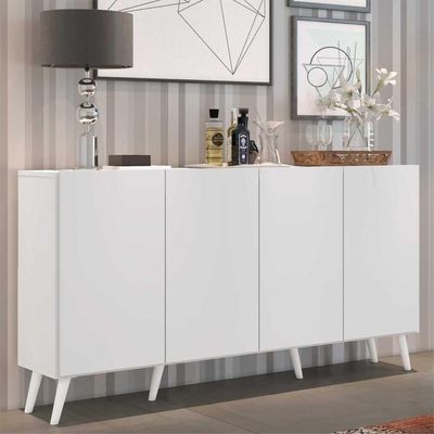Aparador Buffet 4 Portas Multimóveis V3556 Branco