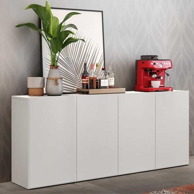 Aparador Buffet 4 Portas Multimóveis V3555 Branco