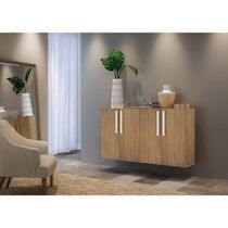 Aparador Buffet 4 Portas Viena V3606 Rustic/Branco
