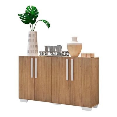 Aparador Buffet 4 Portas Vegas V3559 Rustic/Preto