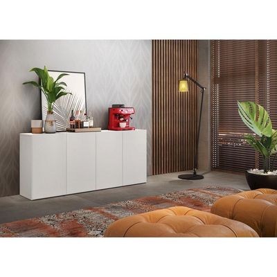 Aparador Buffet 4 Portas Multimóveis V3555 Branco