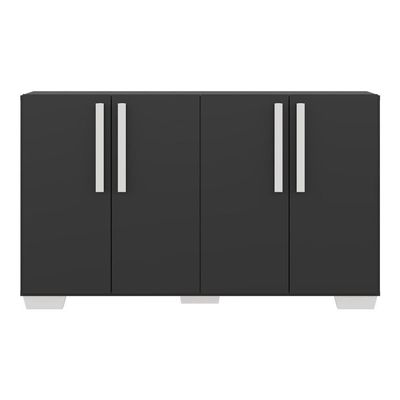 Aparador Buffet 4 Portas Viena V3607 Preto/Branco