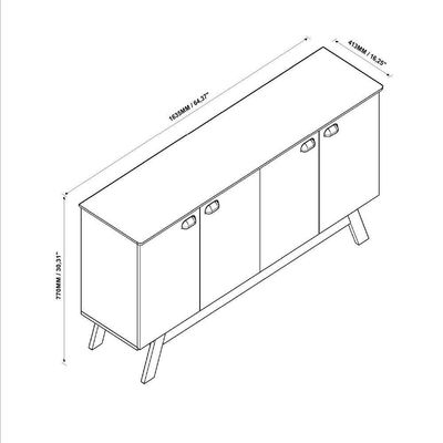 Buffet Atlanta Iv Branco/Nature - Tebarrot