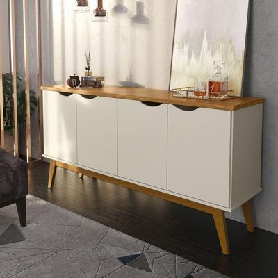 Buffet Prism 4 Portas Com Prateleiras Luxo Patrimar Móveis