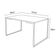 Mesa Industrial Base Ferro Cobre Tampo 137X90 Branco 4 Cadeiras Madeira Assento Preto Branco