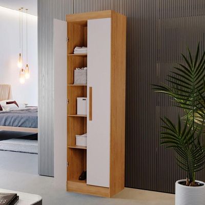 Multiuso Hera Com 4 Prateleiras Imbuia/off White/imbuia