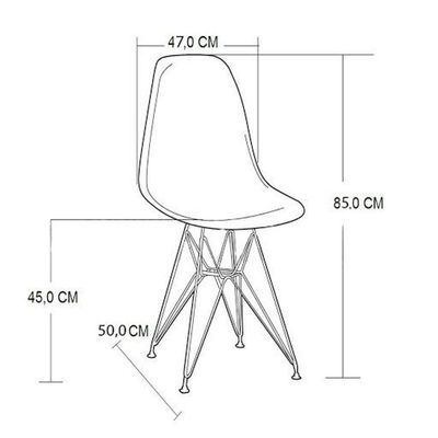 Mesa Jantar Redonda 110Cm Branca Clips 3 Pés Com 4 Cadeiras Pretas Base Cobre - Cor: Branco