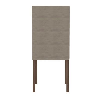 Conjunto Sala De Jantar Retangular Mesa Liz 160cm E 06 Cadeiras Josi Amêndoa Com Off White