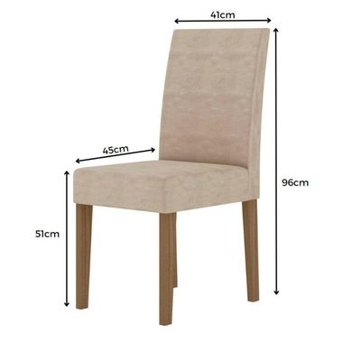 Conjunto Sala De Jantar Retangular Mesa Kate 120cm E 04 Cadeiras Josi Carvalho Com Grafite