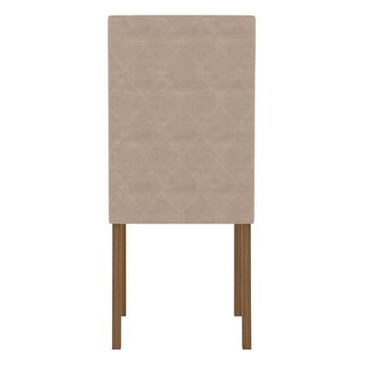 Conjunto Sala De Jantar Retangular Mesa Helo 120cm E 04 Cadeiras Jade Carvalho Com Grafite