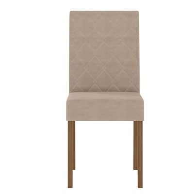 Conjunto Sala De Jantar Retangular Mesa Helo 120cm E 04 Cadeiras Jade Carvalho Com Grafite