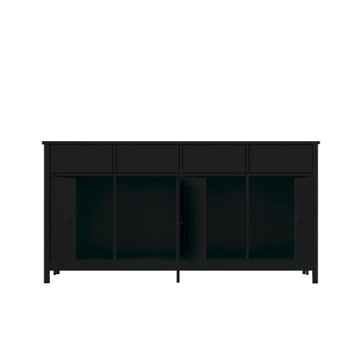 Aparador Buffet Ditália 4 Portas 4 Gavetas R-626 Preto