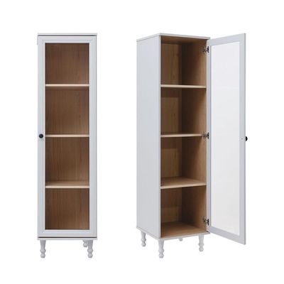 Cristaleira Estante Para Livros Ditália 1 Porta Vidro E-963