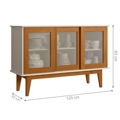 Buffet Valencia Com 3 Portas Off White Nature