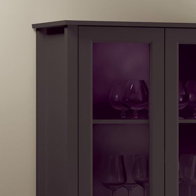 Cristaleira Ditália 2 Portas 1 Gaveta E-954 Preto