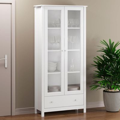Cristaleira e Aparador Buffet Ditália E-954 + R-626 Branco