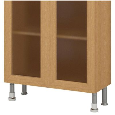 Cristaleira Ditália Aspen 2 Portas de Vidro Carvalho Cd-308