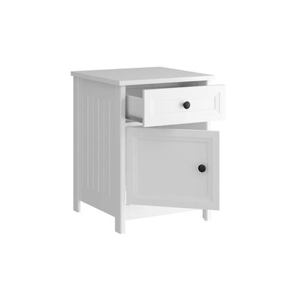 Mesa De Cabeceira Ditália 1gv 1pt Com Divisor Dm-114 Branco