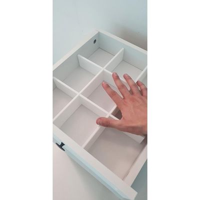 Mesa De Cabeceira Ditália 1gv 1pt Com Divisor Dm-114 Branco