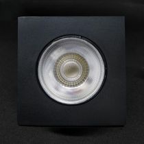 Spot Led Quadrado De Embutir Easy 5w Preto Bivolt Llum 6500k Luz Fria