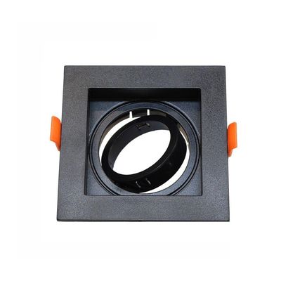 Spot Recuado De Embutir Quadrado Móvel Mr16 Preto Taschibra
