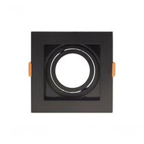 Spot Recuado De Embutir Quadrado Móvel Mr16 Preto Taschibra