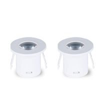 Kit 2 Spot Para Móvel Taschibra Pik Led Redondo Branco Bivolt 3000k Luz Quente