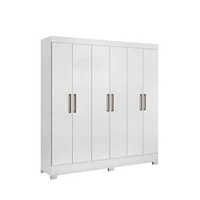 Conjunto Cabeceira E Guarda Roupa Casal Ferrara Branco