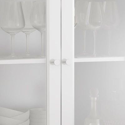 Estante Livreiro C/Iluminação 2 Portas 1gaveta Branco