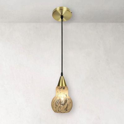 Lustre Pendente Taschibra Verona E27 Transparente Leitoso Bivolt Ouro