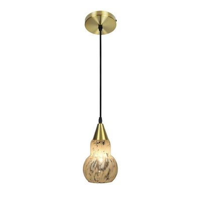 Lustre Pendente Taschibra Verona E27 Transparente Leitoso Bivolt Ouro