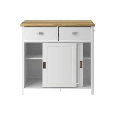 Aparador Buffet Ditália 2 Gavetas 2 Portas Branco Ba-145